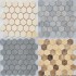 Мозаика Caramelle Mosaic Pietrine Hexagonal Travertino Silver Mat hex 28.5x30.5