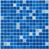 Мозаика NSmosaic Econom Series стекло синий сетка 2.3x2.3 32.7x32.7 MIX21