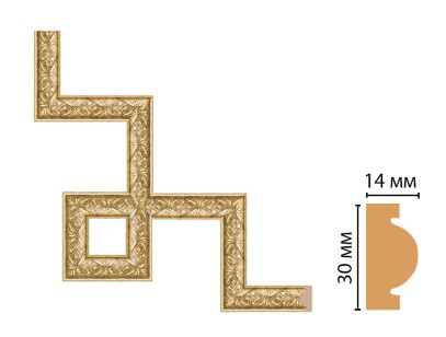 Декоративный угловой элемент Decomaster 157-3-933 (300x300 мм)