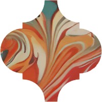 Декор Kerama Marazzi Арабески Венеция красный матовый 6.5x6.5 VT/A625/65000