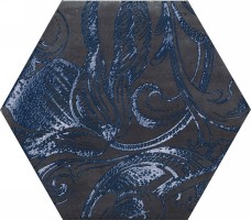 Декор Cir Ceramiche Fuoritono Esagona Fuoridamasco Blu S/6 24x27.7 1073735