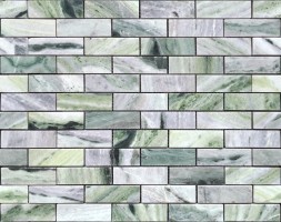 Мозаика Caramelle Mosaic Pietrine 7 mm Onice Verde Oliva Pol 29.8x29.8 2.3x7.3