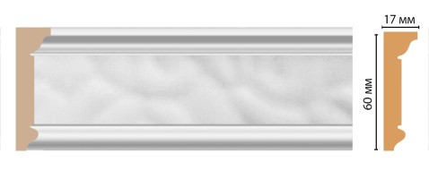 Карниз потолочный Decomaster D216-114 (60x17x2400 мм)