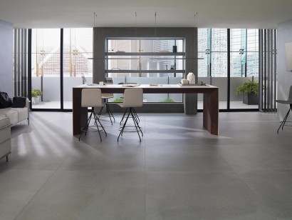 Спеченный камень Delfone Plain Cement Medium-Grey Matt 120x270