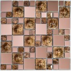Мозаика NSmosaic Metal Series металл стекло 2.3x2.3 4.8x4.8 30x30 MS-624