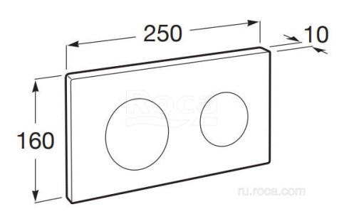 Кнопка смыва для инсталляции Roca PL-10 1x25x16 890089000