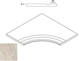 Бортик Italon Magnetique X2 White Bor. Svasato Ang. Round 30 60x60 с выемкой угловой закругленный 620090000196