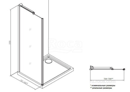 Душевое ограждение Roca Metropolis 80x195 MP3508012M