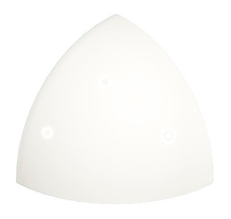 Pool Tile Radial External Corner White Smooth