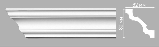 Плинтус потолочный гладкий Decomaster 96261/34 (80x82x2400 мм)