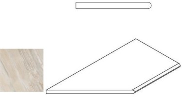 Бортик Italon Magnetique X2 White Bor. Round Sx 30x60 закругленный левый 620090000203