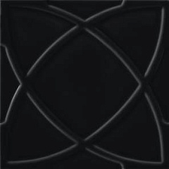 Декор Ceramiche Grazia Vintage Circle Black 20x20 CI7