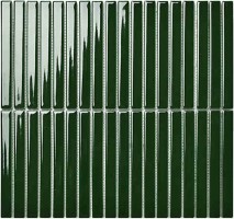 Мозаика Porcelain Mosaic Strip Зеленый Глянцевый 1.5x14.5 29.4x31.3 Y15F341