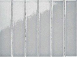 Мозаика Porcelain Mosaic Strip Серая глянцевая 4.5x19.5 19.5x28.8 Y45P321