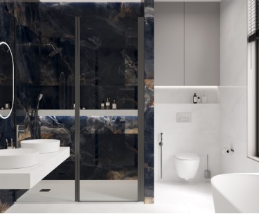 Керамогранит Laparet Interstellar Black Чёрный Полированный 80x80