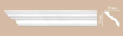 Плинтус потолочный гладкий Decomaster 96614 (70x70x2400 мм)