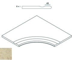 Бортик Italon Climb Х2 Rope Bor. Svasato Ang. Round 30 60x60 с выемкой угловой закругленный 620090000366