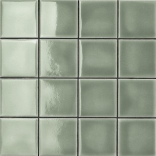 Керамогранит Mutina Din Light Green Glossy Rete 30.2x30.2 KGDG56