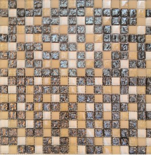 Мозаика Pixmosaic Glass Микс Бежевый 1.5x1.5 30x30 МС 2100