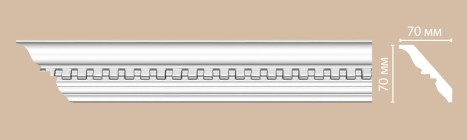 Плинтус потолочный с рисунком Decomaster 95810 (70x70x2400 мм)