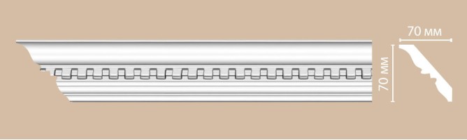Плинтус потолочный с рисунком Decomaster 95810 (70x70x2400 мм)
