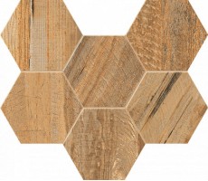 Мозаика Estima Spanish Wood Ocre Hexagon неполированная 25x28.5 SP04