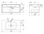 Раковина из литьевого мрамора накладная Cezares Titan 100x53 TITAN-1000-LVB