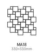 Мозаика Nanogress Tardivo Bianco-M MA18 33x33 Art##0007121