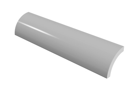 Pool Tile Radial External Grey Smooth