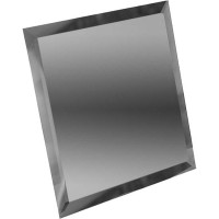 Плитка ДСТ Зеркальная плитка графитовая с фацетом 10мм 25x25 настенная КЗГм1-03