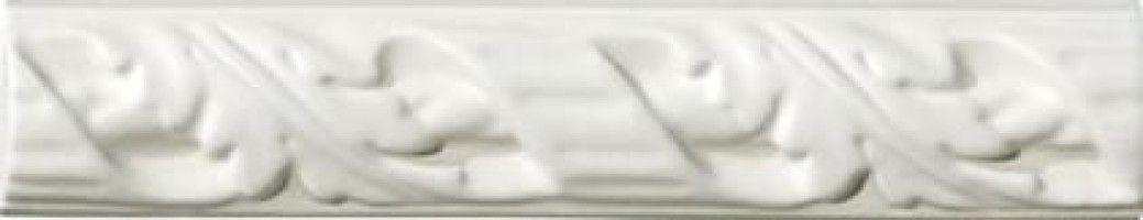 Бордюр Ceramiche Grazia Amarcord Fregio Bianco Matt 4x20 FRE1