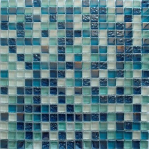 Мозаика Pixmosaic Glass Синяя 1.5x1.5 30x30 DGS037