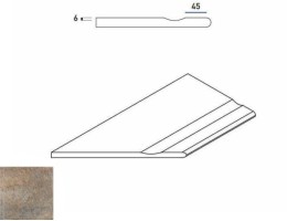 Бортик Italon District X2 Emerald Bor. Svasato Round Sx 30x60 с выемкой закругленный левый 620090000262