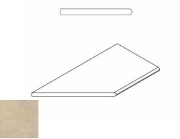 Бортик Italon District X2 Sand Bor. Round Sx 30x60 закругленный левый 620090000251