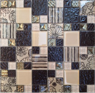 Мозаика Pixmosaic Glass Микс Молочный 30x30 МС 2168
