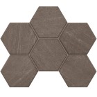 Мозаика Estima Gabbro Anthracite Hexagon неполированная 25x28.5 GB03