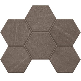 Мозаика Estima Gabbro Anthracite Hexagon неполированная 25x28.5 GB03