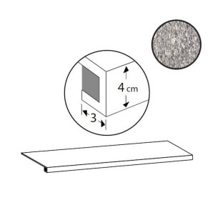 Ступень Sant Agostino Unionstone Gradone London Grey 33x120 CSAGLOGR12