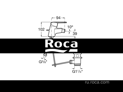 Смеситель для биде Roca Victoria 5A6N25C0M
