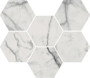 Charme Evo Statuario Mosaico Hexagon