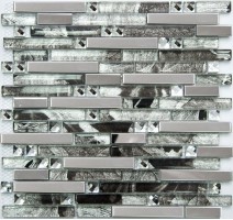 Мозаика NSmosaic Metal Series металл стекло 1.5x4.8x9.8 29.8x30.5 MS-623