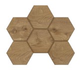 Мозаика Estima Selection Walnut Hexagon неполированная 25x28.5 SI04
