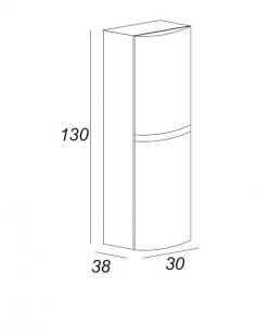 База под раковину Cezares Vague 69x52x55 Grigio talpa opaco 54905