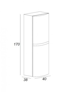 База под раковину Cezares Vague 69x52x55 Grigio talpa opaco 54905