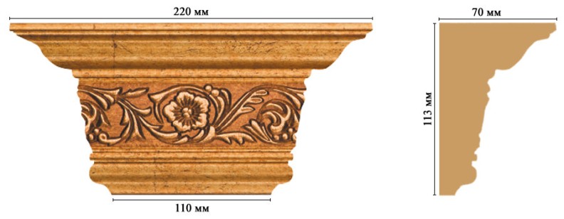 Капитель Decomaster D203-58 (220x113x70 мм)