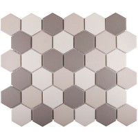 Мозаика Starmosaic Homework Hexagon Small Grey Mix Antislip 28.2x28.5 JMT55221