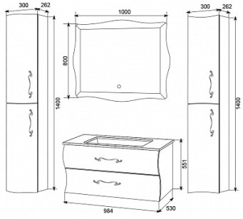 Зеркало Aima Design Amethyst 105x7x80 У51944