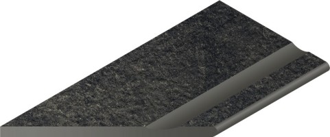 Бортик Italon Room X2 Black Bor. Svasato Round Sx 33x60 с выемкой закругленный левый 620090000666