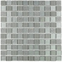 Стеклянная мозаика Bonaparte Shine Silver 2.5x2.5 30x30