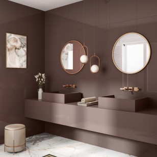 Керамогранит Motto Ceramic 15 mm Dark Grey Glossy 80x240 N100144